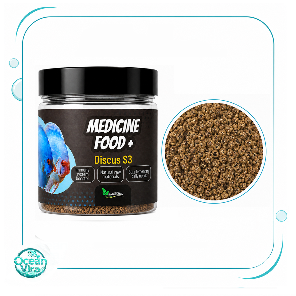 medicine-food(1) غذای ماهی دیسکس S3 برگچین |خرید تجهیزات آکواریوم OceanVira